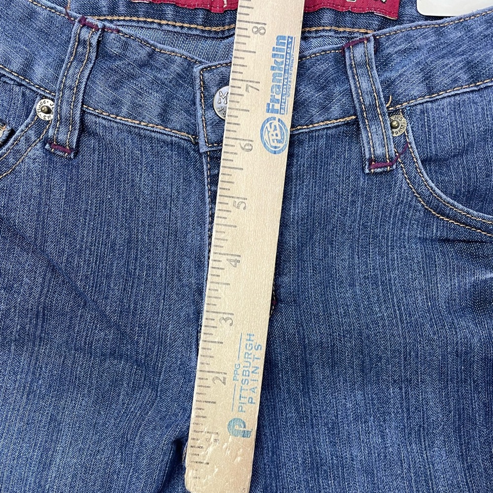 Vintage Y2K Mudd Low Rise Flare Jeans Juniors Size 1 Boho Wide Leg NWT NOS - Picture 10 of 14